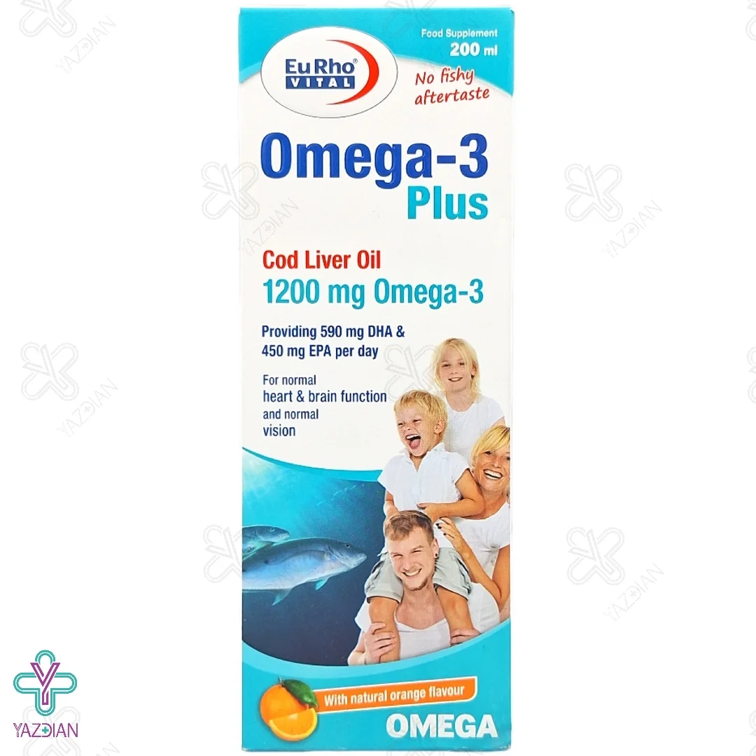 شربت امگا 3 پلاس یوروویتال - 200 میلی لیتر 
