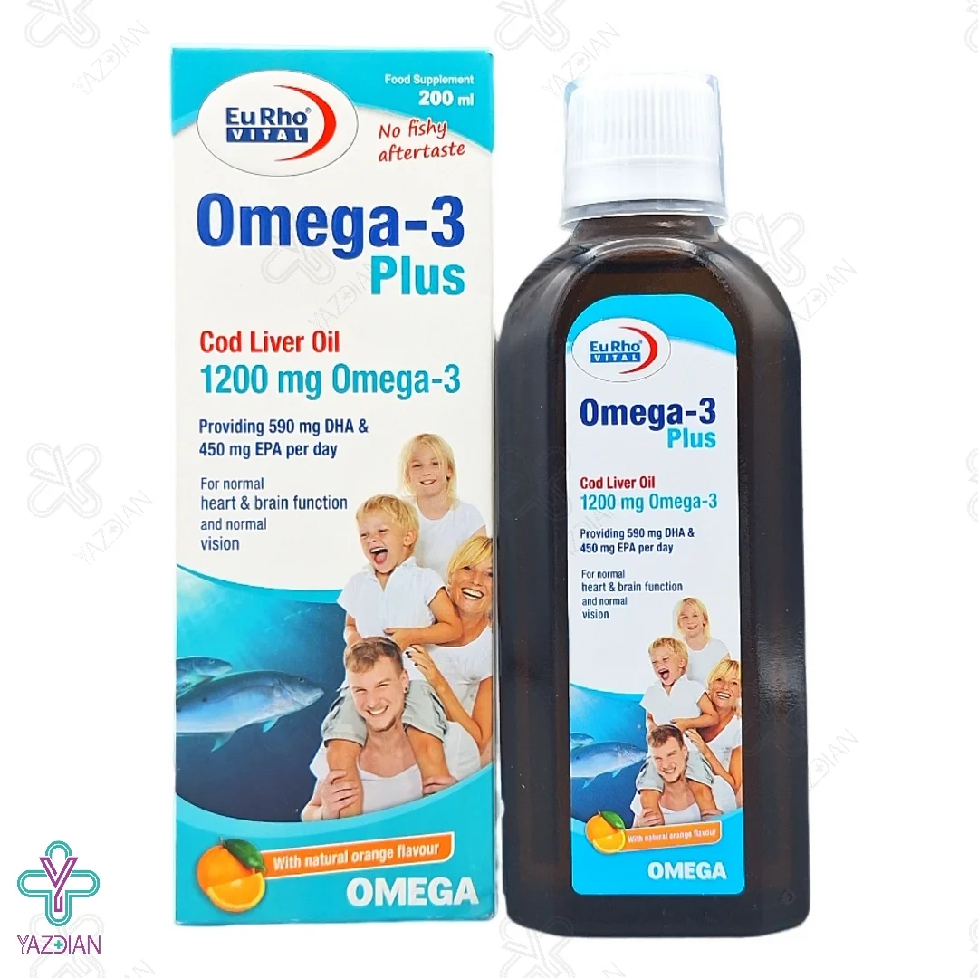 شربت امگا 3 پلاس یوروویتال - 200 میلی لیتر 