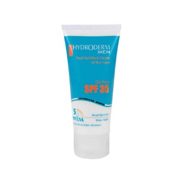 تصویر  کرم ضد آفتاب آقایان فاقد چربی SPF 35 هیدرودرم - بی رنگ