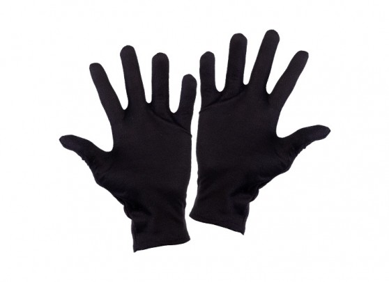 تصویر  دستکش نخی مشکی - یک جفت