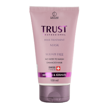 تصویر  ماسک مو بدون سولفات کراتینه موهای رنگ شده تراست (بدون آبکشی) - 150 میلی لیتر 