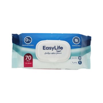 تصویر  دستمال مرطوب بزرگسالان و سالمندان ایزی لایف - 70 عددی 