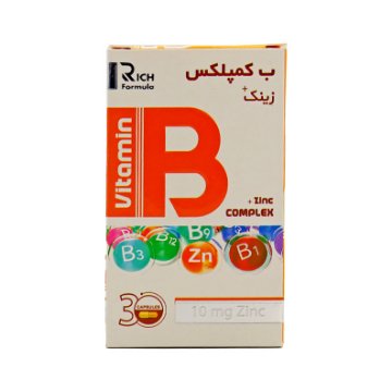 تصویر  کپسول زینک پلاس 10 بکمپلکس بهستان - 30 عددی