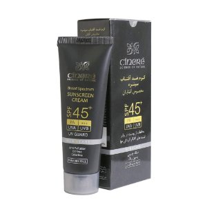 تصویر  کرم ضد آفتاب SPF45 سینره فاقد چربی مناسب آقایان - بی رنگ
