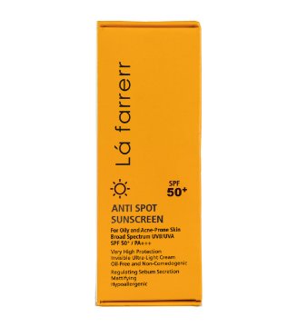 تصویر  کرم ضد آفتاب و ضد لک SPF 50 پوست چرب لافارر - بی رنگ