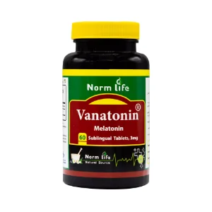 تصویر  قرص زیرزبانی آرامبخش ملاتونین 3 واناتونین نورم لایف - 60 عددی
