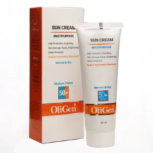 تصویر  کرم ضد آفتاب چند منظوره SPF50 پوست خشک و معمولی الی ژن - بژ متوسط