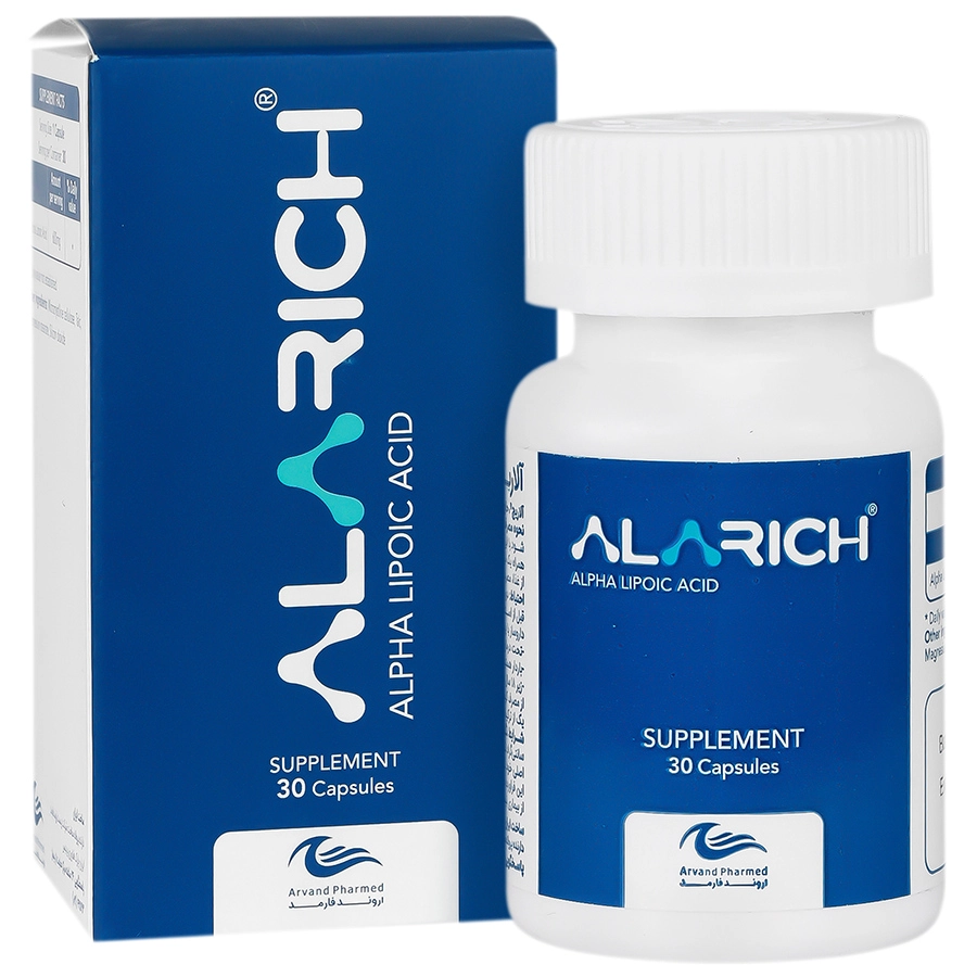 تصویر  کپسول آلفا لیپوئیک اسید 600 آلاریچ اروند  فارمد - 30 عددی