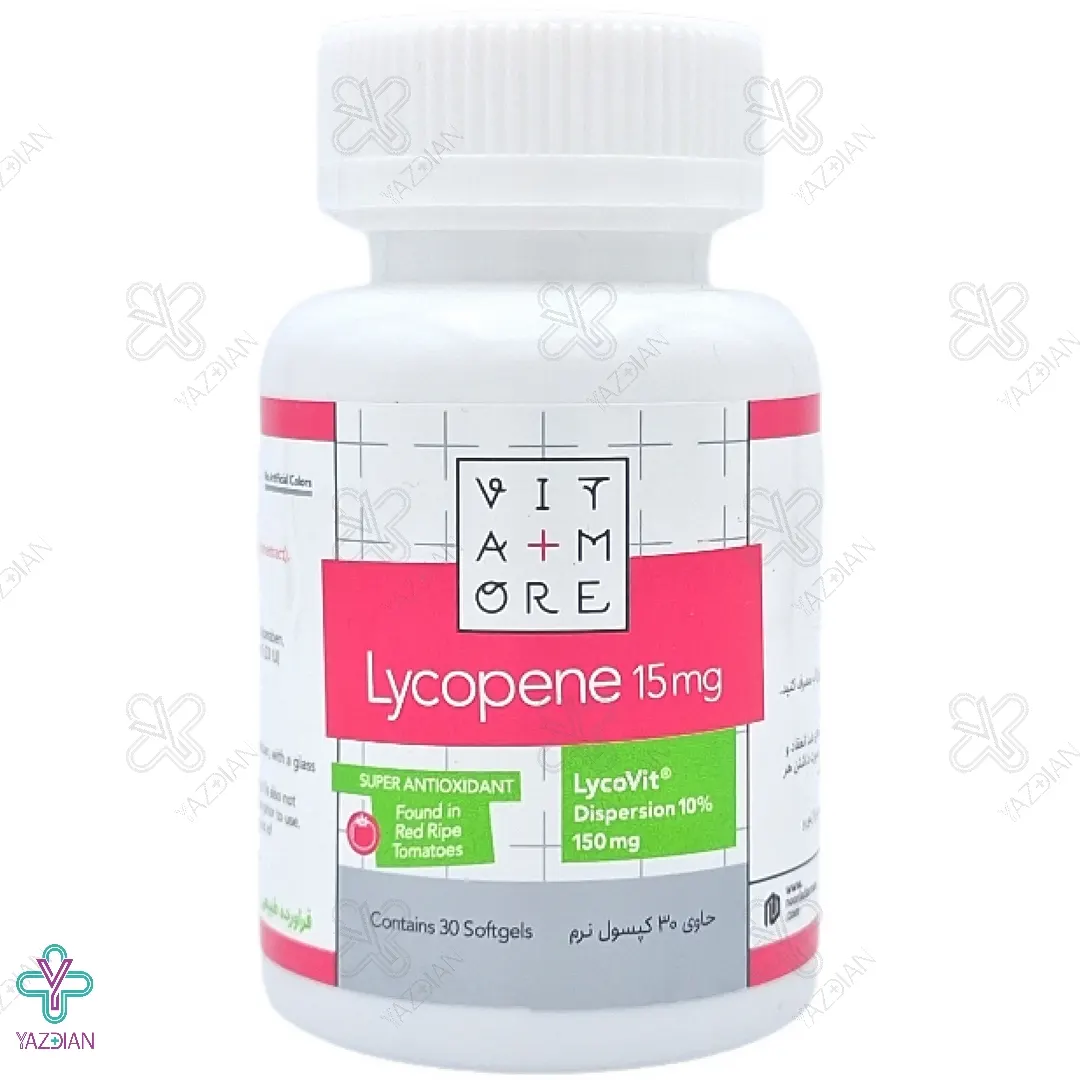 سافت ژل آنتی اکسیدان لیکوپن 15 میلی گرم ویتامور جالینوس - 30 عددی