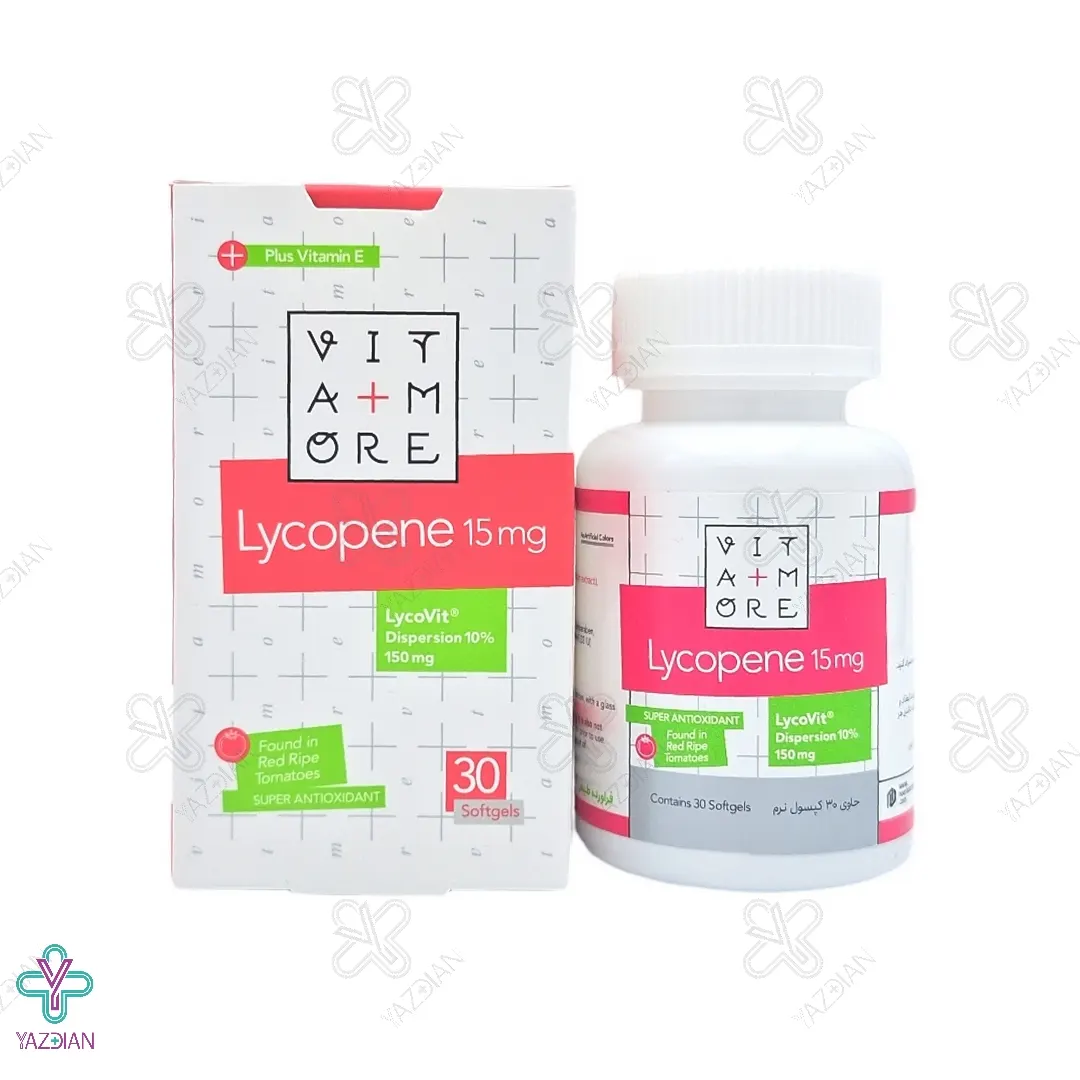 سافت ژل آنتی اکسیدان لیکوپن 15 میلی گرم ویتامور جالینوس - 30 عددی