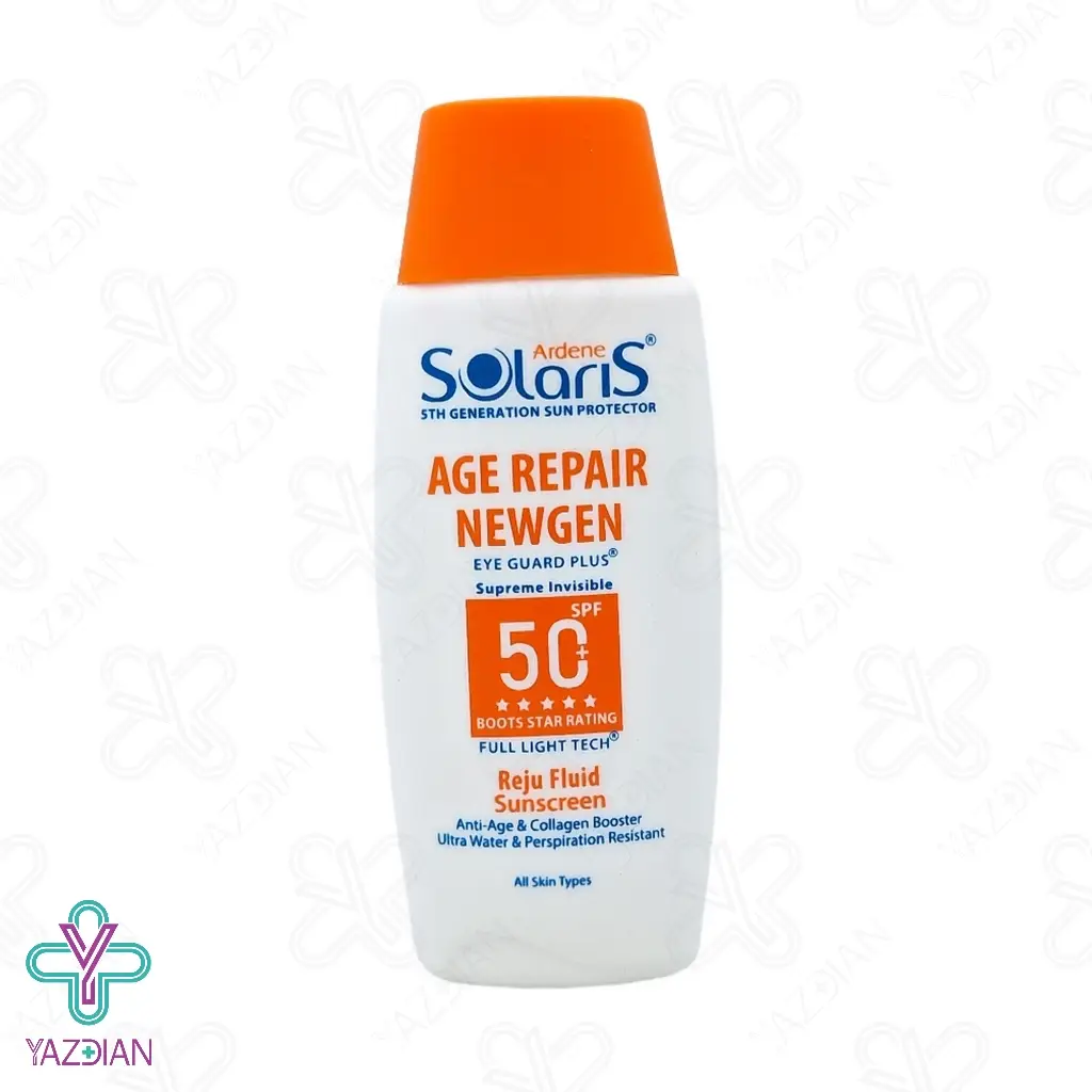 فلوئید ضد آفتاب و ضد چروک SPF50 آردن سولاریس – بی رنگ