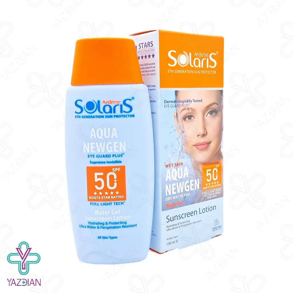 لوسیون ضد آفتاب آبرسان فاقد چربی SPF 50 آکوا نیوژن آردن سولاریس - بی رنگ