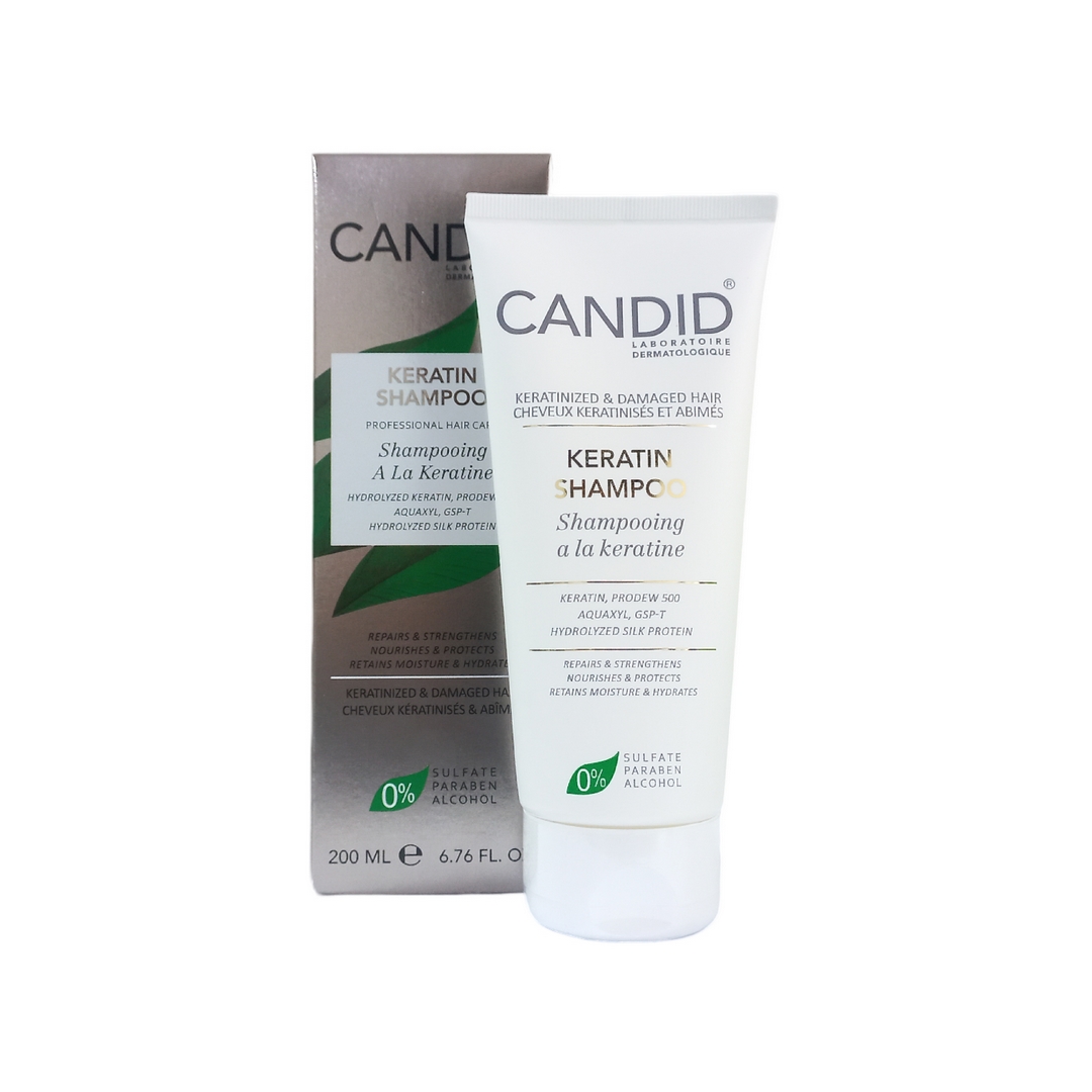 شامپو کراتینه کاندید مناسب موهای آسیب دیده و کراتینه - 200 میلی لیتر