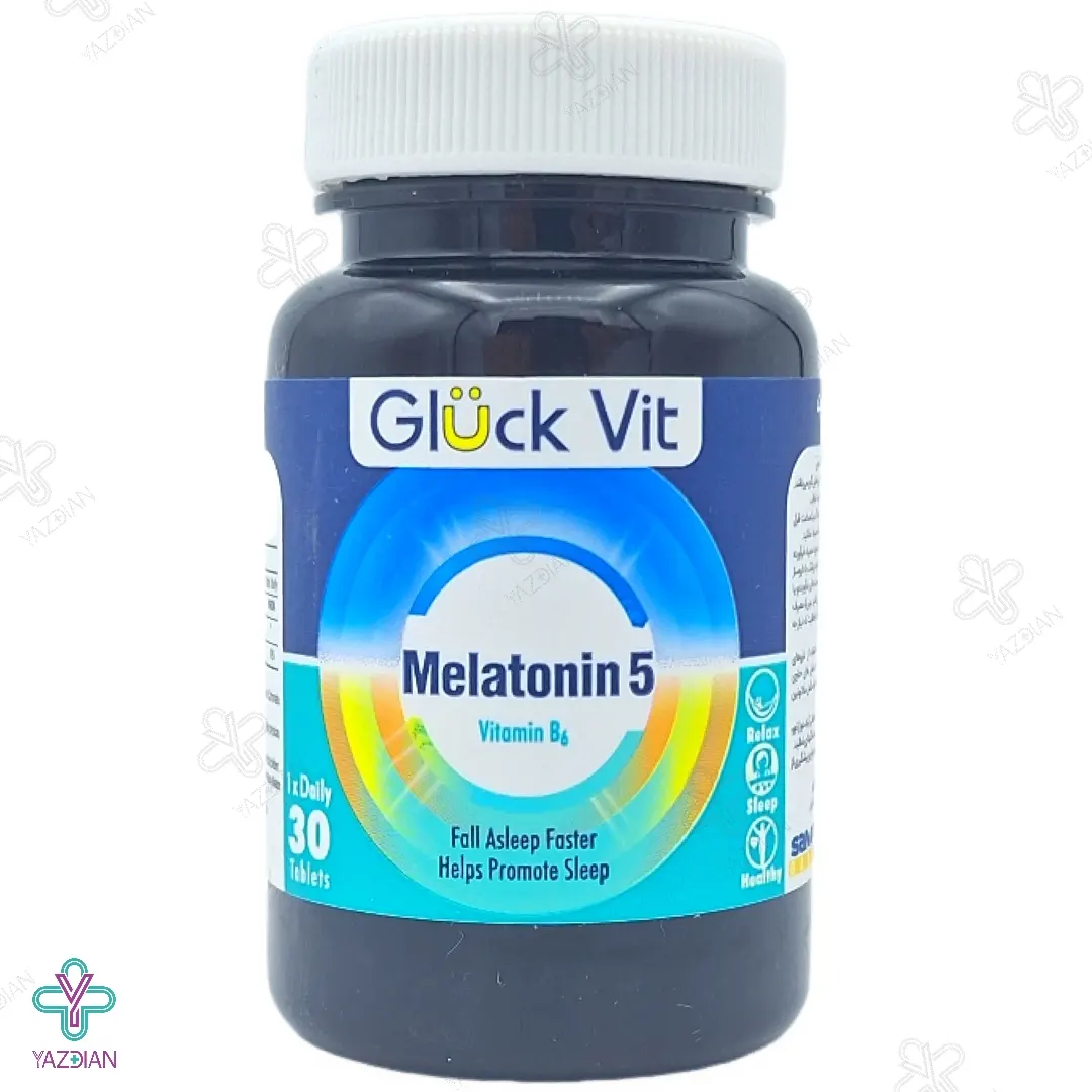 قرص آرام بخش ملاتونین 5 ویتامین ب6 گلوک ویت - 30 عددی 