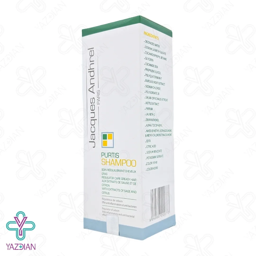 شامپو متعادل کننده موهای چرب ژاک آندرل پاریس - 200 میلی لیتر