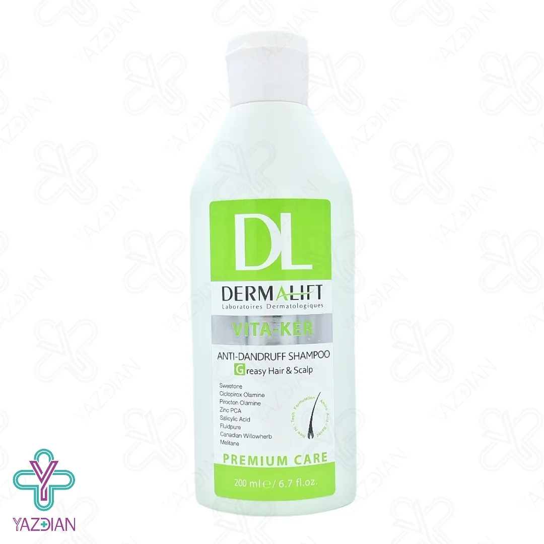 شامپو ضد شوره موهای چرب درمالیفت - 200 میلی لیتر