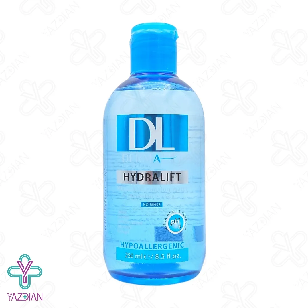 محلول پاک کننده آرایش میسلار واتر پوست خشک هیدرالیفت درمالیفت - 250 میلی لیتر	