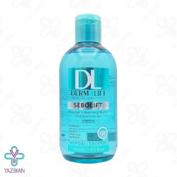 محلول پاک کننده آرایش میسلار واتر پوست چرب سبولیفت درمالیفت - 250 میلی لیتر	