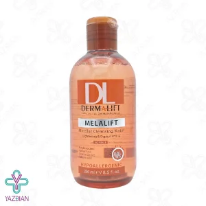 محلول پاک کننده آرایش میسلار واتر روشن کننده ملالیفت درمالیفت - 250 میلی لیتر	