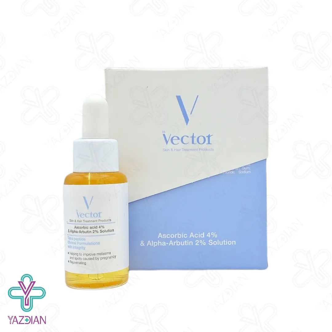 سرم ضد لک آسکوربیک اسید 4% و آلفا آربوتین 2% وکتور - 30 میلی لیتر	