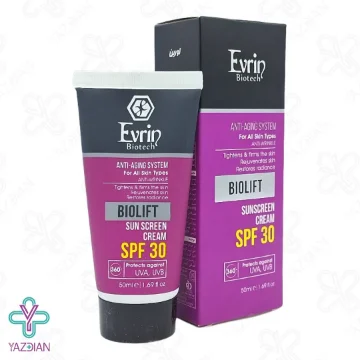 تصویر  کرم ضد آفتاب ضد چروک SPF30 بایولیفت اورین – بی رنگ
