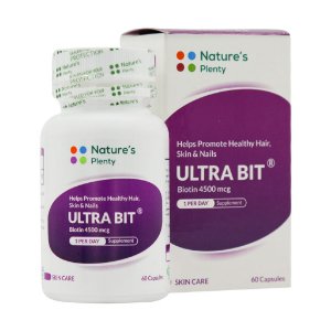 تصویر  کپسول بیوتین 4500 میکروگرم اولترا بیت نیچرز پلنتی - 60 عددی