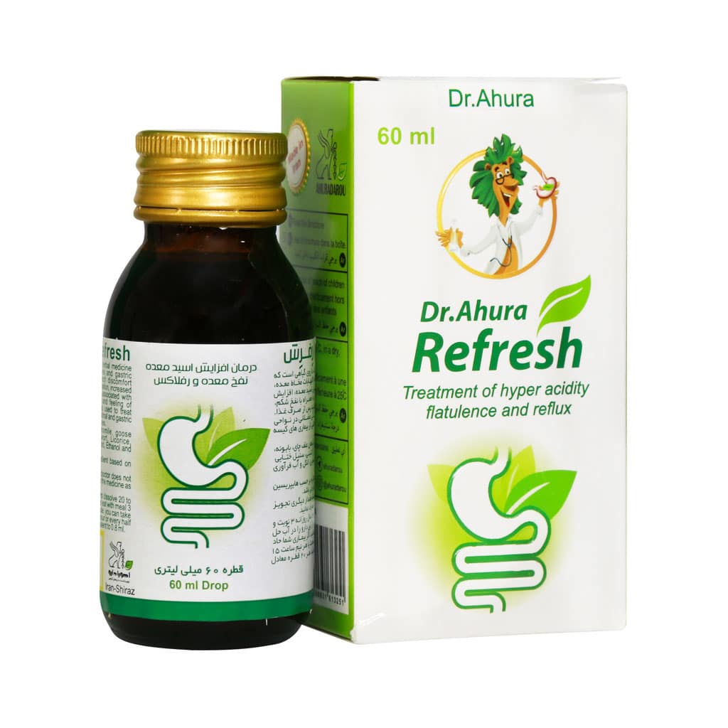 تصویر  قطره گوارش رفرش اهورا دارو - 60 میلی لیتر