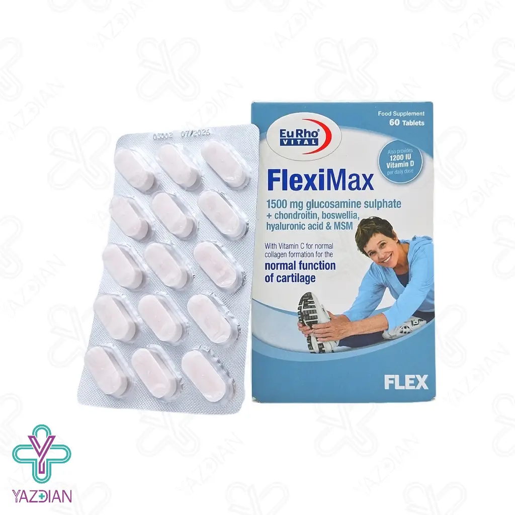 قرص بهبود مفاصل فلکسی مکس یوروویتال - 60 عددی