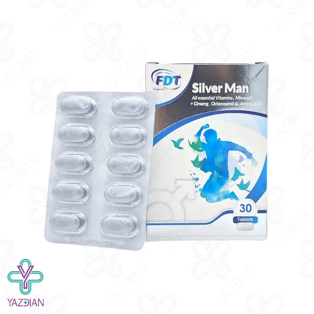 قرص مولتی ویتامین آقایان سیلور من فرنوش دارو طب - 30 عددی