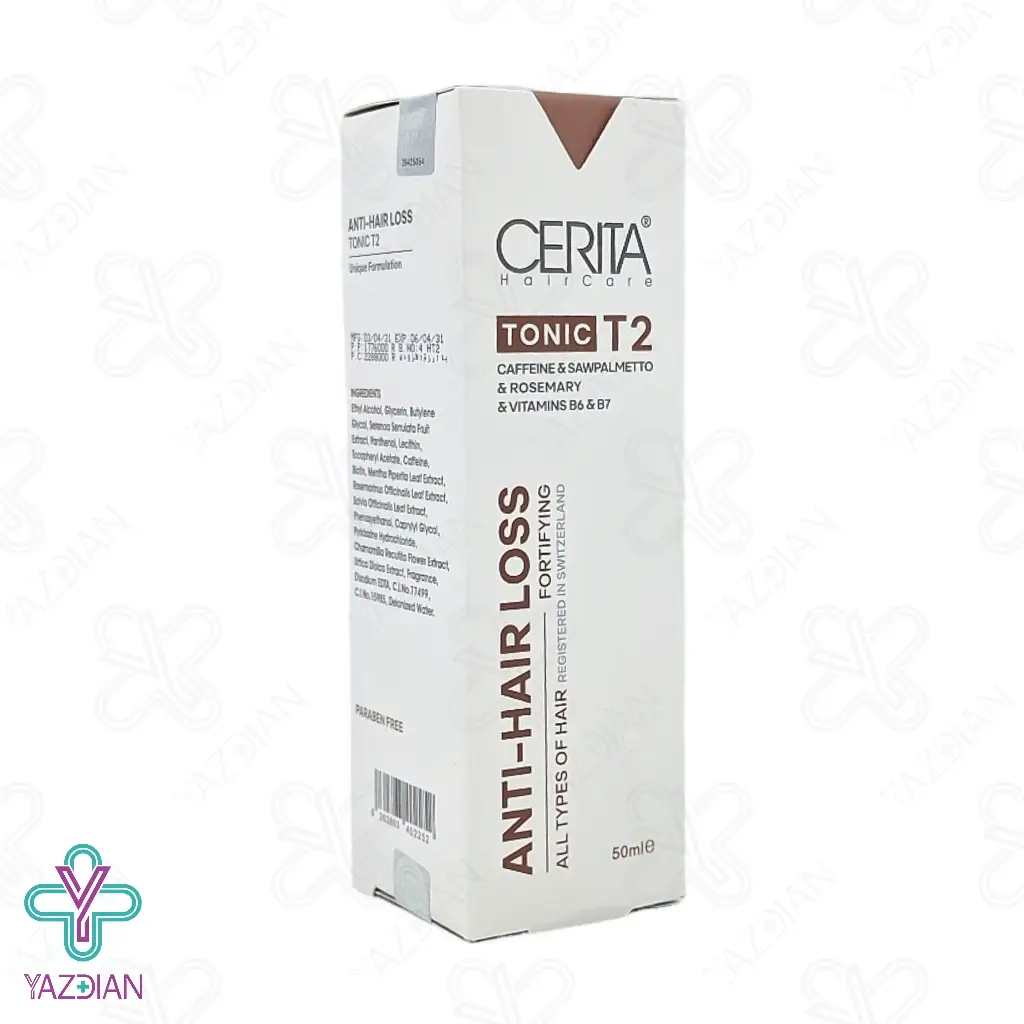 تونیک تقویت کننده و ضدریزش مو T2 سریتا - 50 میلی لیتر