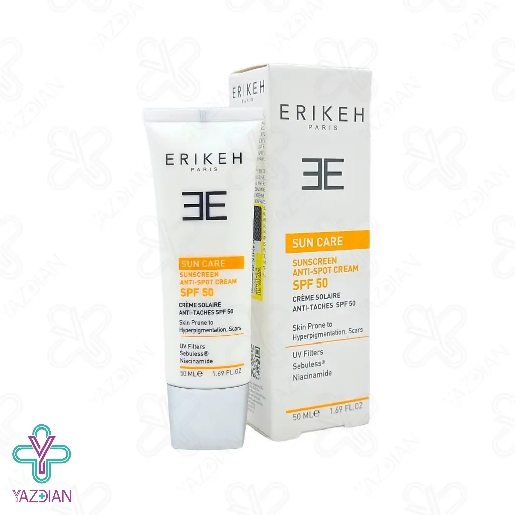 کرم ضد آفتاب ضد لک SPF50 اریکه - بی رنگ 
