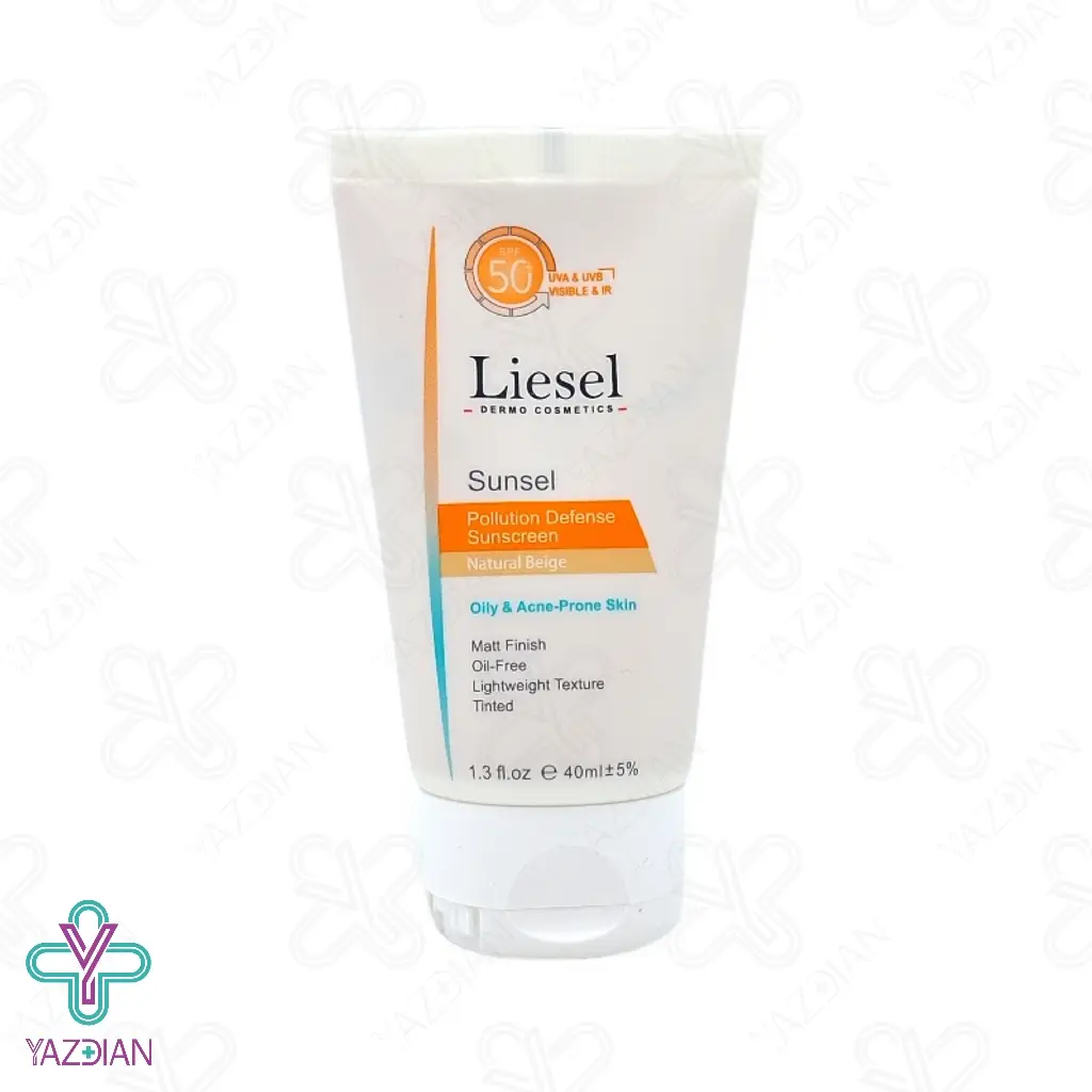 کرم ضد آفتاب SPF50 پوست چرب لایسل - بژ طبیعی	