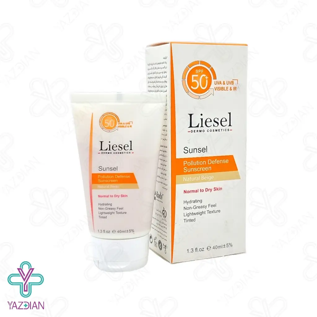 کرم ضد آفتاب SPF50 پوست خشک لایسل - بژ طبیعی	