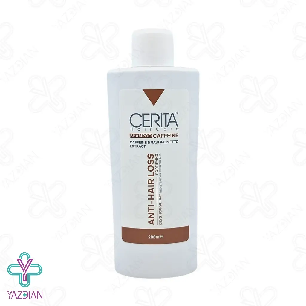 شامپو تقویت کننده و ضد ریزش موهای چرب و معمولی کافئین سریتا - 200 میلی لیتر 