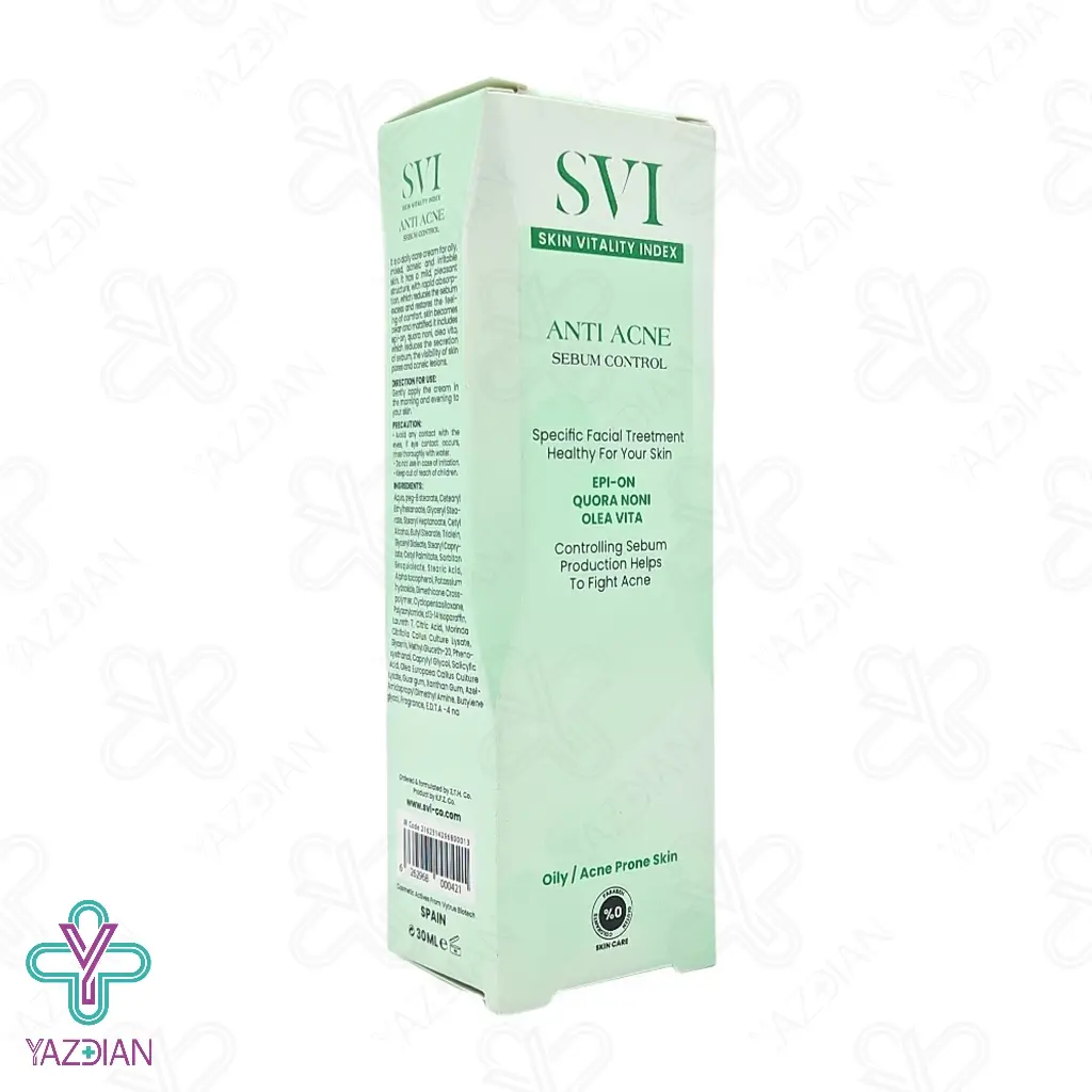 کرم آنتی آکنه و ضد جوش اس وی آی - 30 میلی لیتر