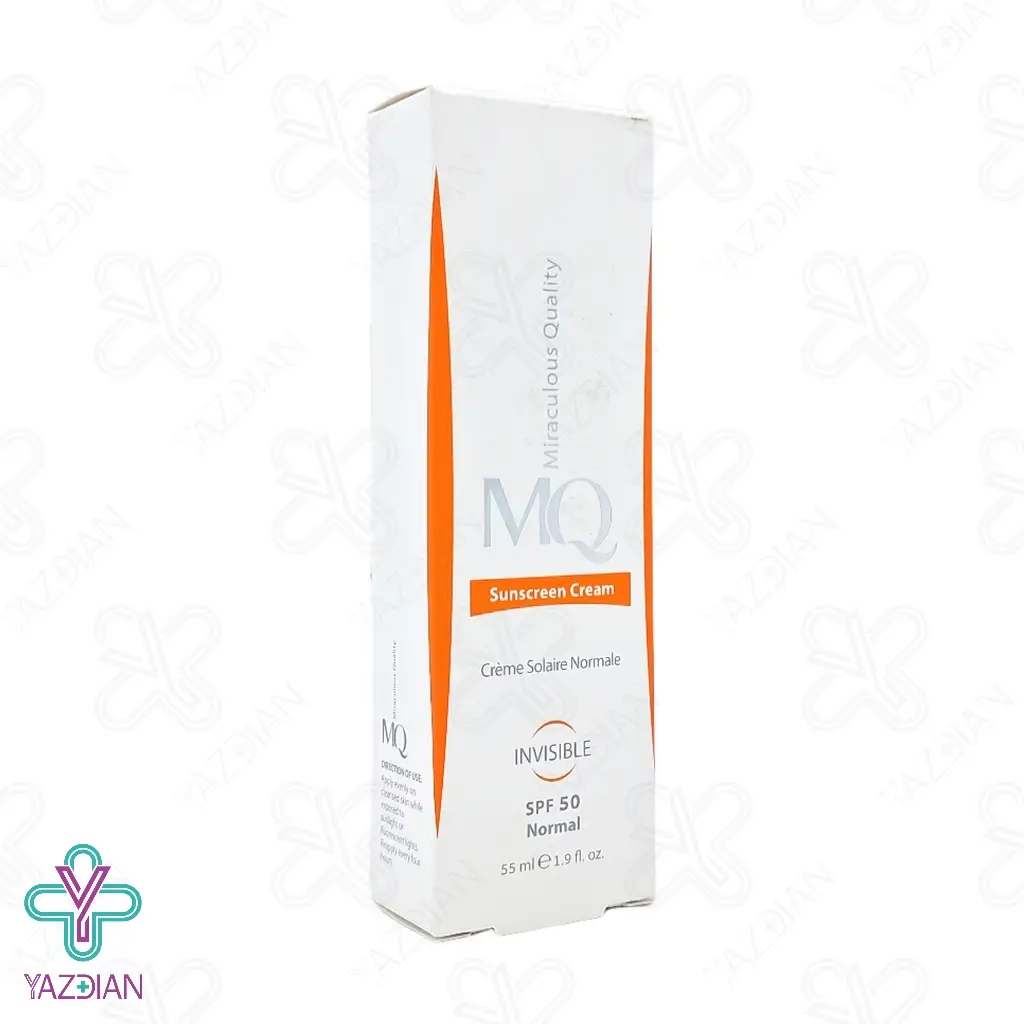 کرم ضد آفتاب SPF50 پوست نرمال ام کیو - بی رنگ	