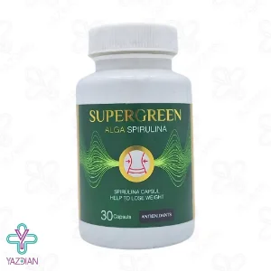 کپسول جلبک اسپیرولینا سوپر گرین زرین دارو - 30 عددی	