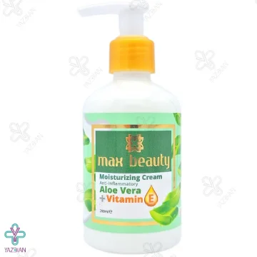 کرم مرطوب کننده آلوئه ورا پمپی مکس بیوتی - 200 میلی لیتر	