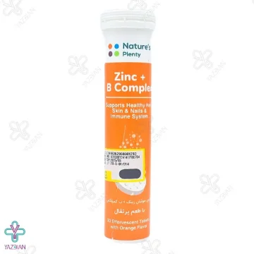 قرص جوشان زینک پلاس ب کمپلکس نیچرز پلنتی - 20 عددی	