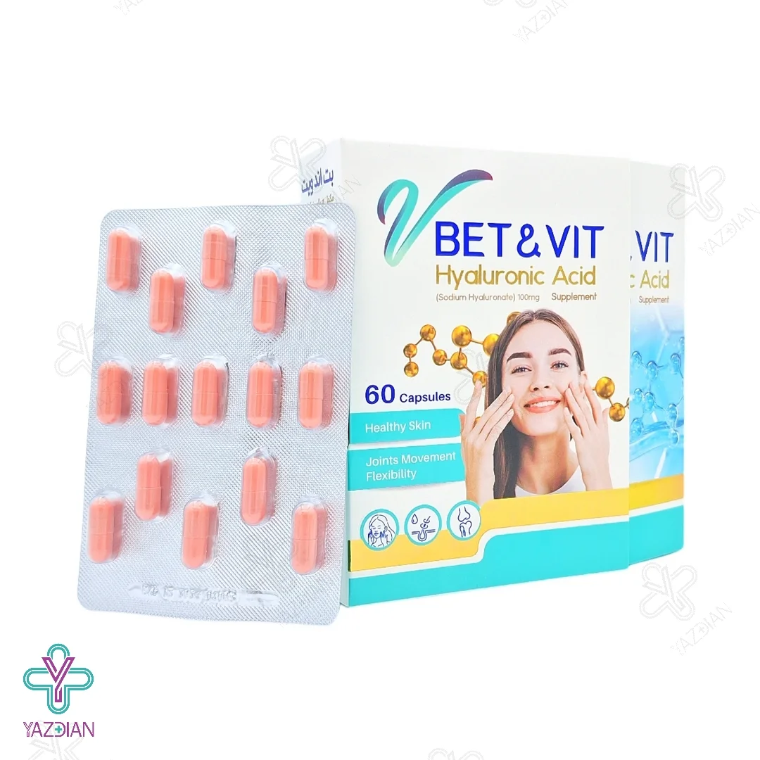 کپسول ضد چروک هیالورونیک اسید بت اند ویت فاران شیمی - 60 عددی 
