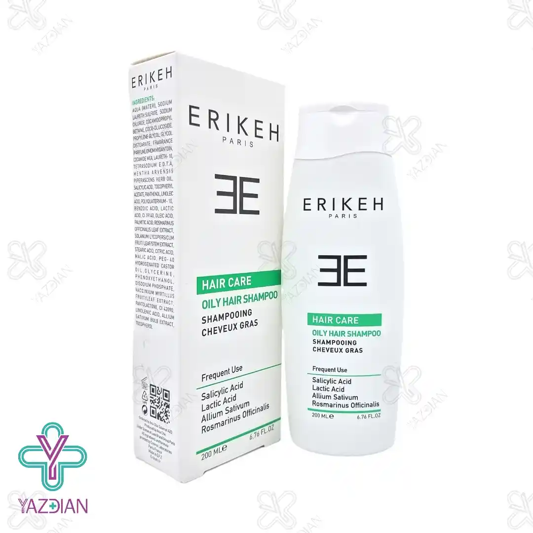 شامپو روزانه موهای چرب اریکه - 200 میلی لیتر	