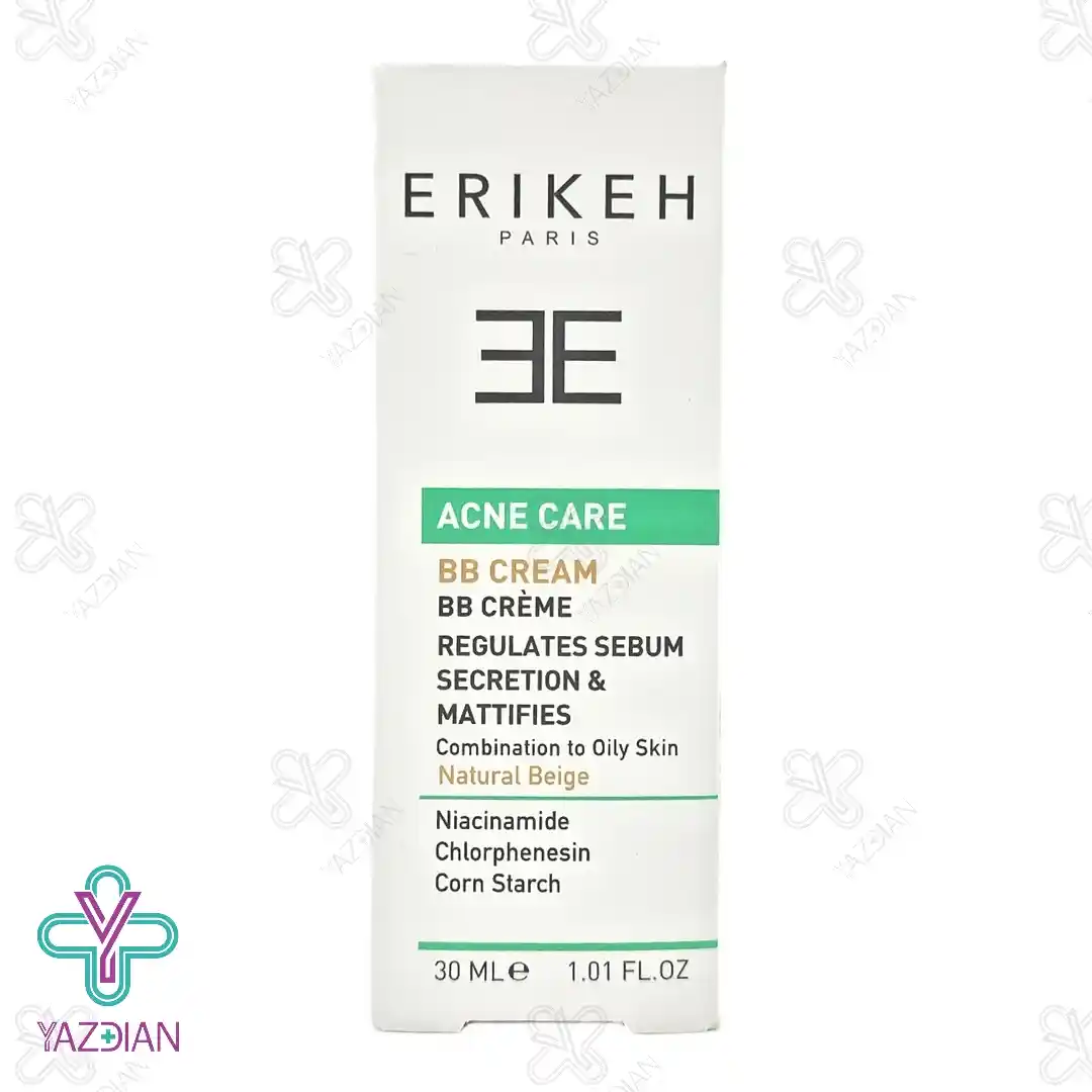 بی بی کرم ضدآکنه پوست چرب تا مختلط اریکه بژ طبیعی - 30 میلی لیتر