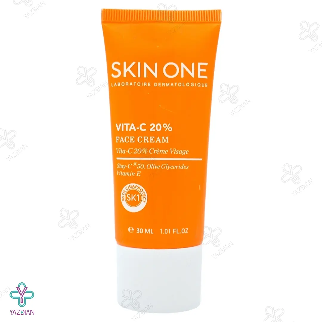 کرم روشن کننده و ضد چروک ویتامین ث 20 درصد اسکین وان - 30 میلی لیتر