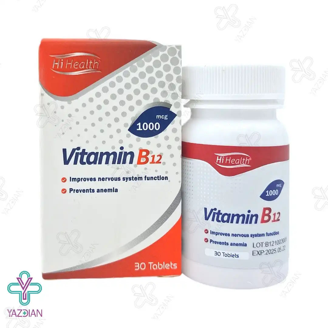 قرص ویتامین ب 12 1000 میکروگرم های هلث - 30 عددی	