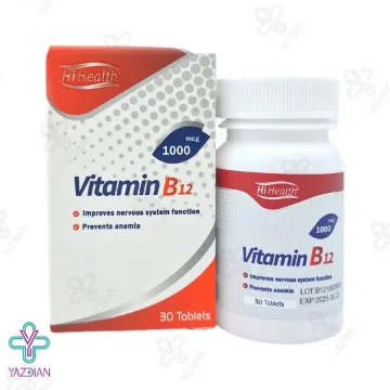 قرص ویتامین ب 12 1000 میکروگرم های هلث - 30 عددی	
