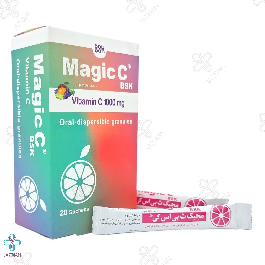 ساشه مجیک ویتامین ث 1000 بی اس کی میلی گرم - 20 عددی
