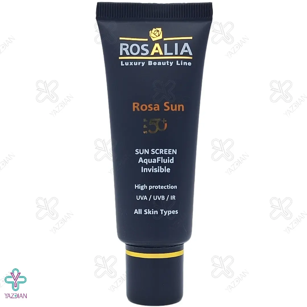 کرم ضد آفتاب SPF 50 رزالیا مناسب انواع پوست - بی رنگ	