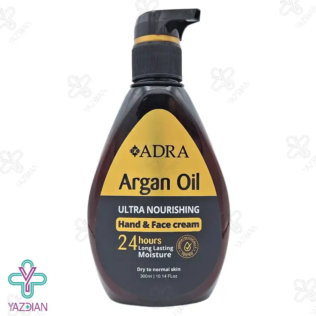 کرم مرطوب کننده پمپی آدرا حاوی روغن آرگان - 300 میلی لیتر