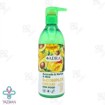 کرم مرطوب کننده پمپی ب کمپلکس آدرا حاوی آووکادو و انبه - 350 میلی لیتر