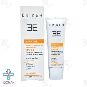 فلوئید ضد آفتاب و ضد جوش فاقد چربی SPF50 اریکه-بژ روشن - 50 میلی لیتر